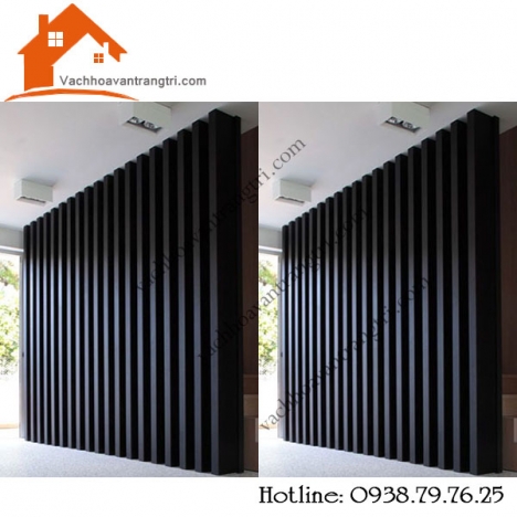 Đẹp tự nhiên với lam gỗ trang trí cho phòng khách