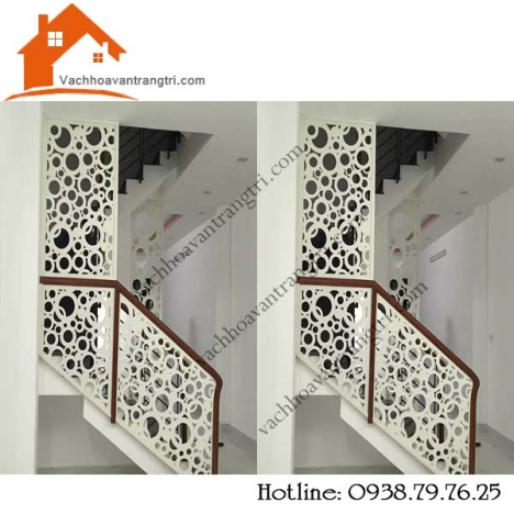 Vách ngăn cnc trang trí cầu thang, phòng khách đẹp