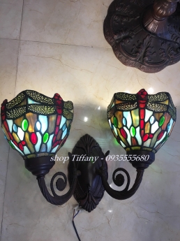 Đèn tường Tiffany hoa hồng, chuồn chuồn