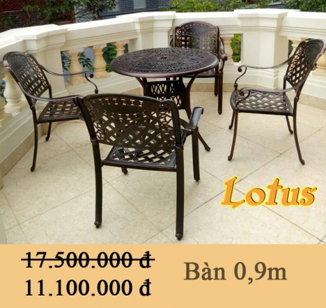 Bàn ghế ngoài trời, Bàn ghế nhôm đúc, Bàn ghế sân vườn biệt thự