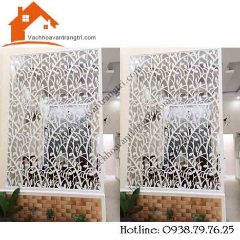 Tấm vách ngăn cnc phòng khách và bếp bằng gỗ đẹp tphcm