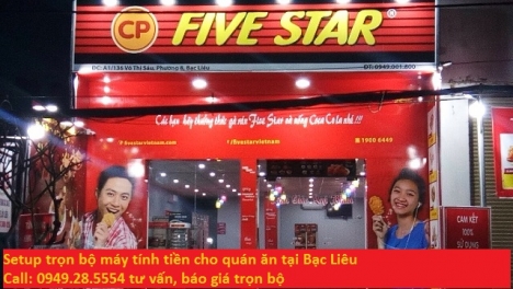 Full bộ thiết bị cảm ứng tính tiền giá rẻ tại Bạc Liêu cho nhà hàng/quán ăn