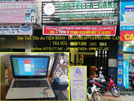 Lắp đặt máy tính tiền cho Quán cafe - tiệm bánh tại Bình Dương