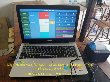 Lắp đặt máy tính tiền cho Quán cafe - tiệm bánh tại Bình Dương