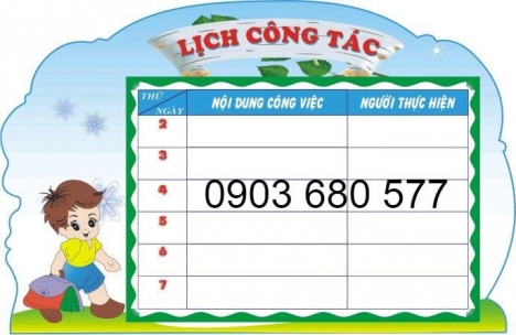 Chuyên cung cấp bảng biểu mầm non cho trường lớp