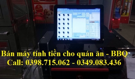 Nhận lắp đặt máy tính tiền cảm ứng giá rẻ cho Quán Ăn, BBQ, Quán Nhậu tại Trà Vinh 