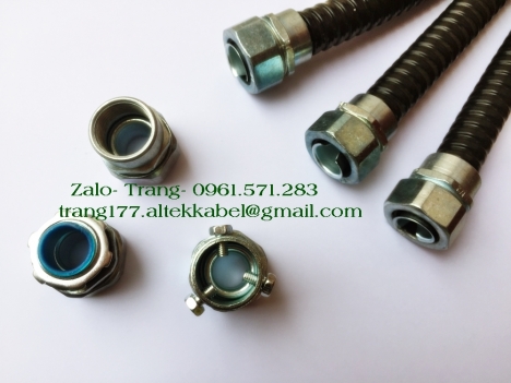 Ống ruột gà lõi thép bọc nhựa + Đầu nối