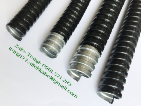 Ống ruột gà lõi thép bọc nhựa + Đầu nối