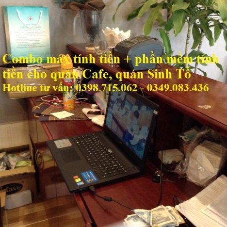 Nhận lắp đặt tận nơi máy tính tiền cho Quán Cafe, Quán Sinh Tố tại Rạch Gía 