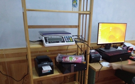 Cửa hàng thịt siêu sạch tại HCM setup full bộ thiết bị kết nối cân in tem giá rẻ