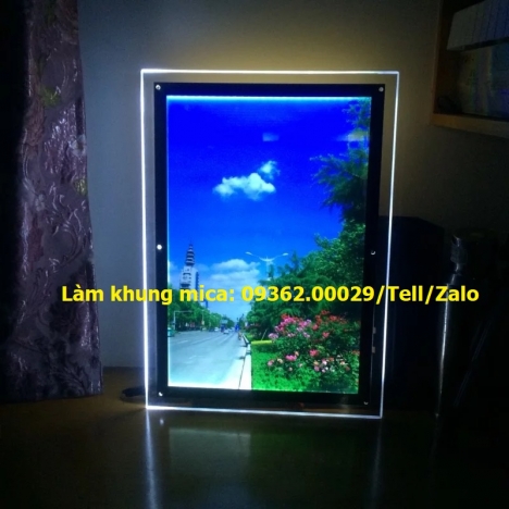 Sản phẩm khung tranh ảnh để bàn gia công bằng Mica