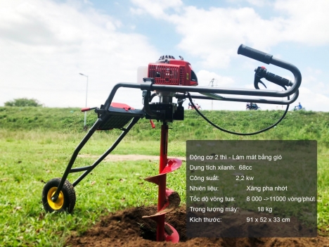 máy khoan đất trồng cây, trồng trụ tiêu