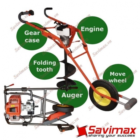 máy khoan đất trồng cây, trồng trụ tiêu