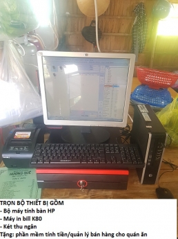 Quán ăn gia đình tại Cần Thơ setup full bộ máy tính tiền giá rẻ
