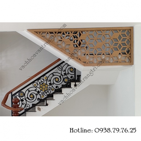 Vách ngăn cnc cầu thang hiện đại trang trí không gian nhỏ