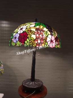 Đèn Tiffany Mỹ Họa Tiết Hoa Nho