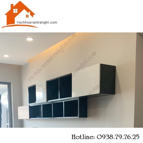 Thi công tủ kệ gỗ phòng khách và bếp tại Phan Văn Hớn