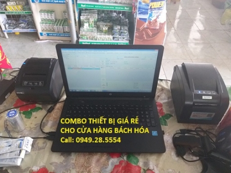 Setup cho cửa hàng tạp hóa ở Cà Mau trọn bộ thiết bị tính tiền giá rẻ