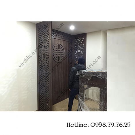 Tóp phòng thờ trang trí bằng vách ngăn cnc gỗ năm 2020