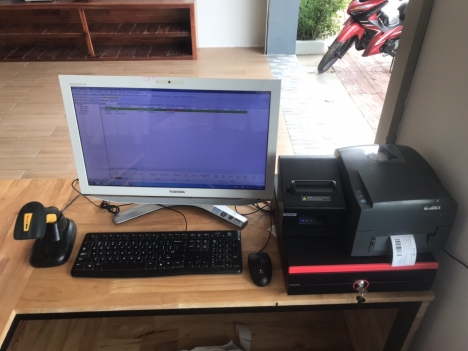 Bán thiết bị kèm phần mềm tính tiền in bill cho Siêu thị mini tự chọn ở Dak Lak