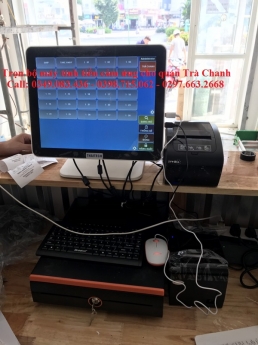 Trọn bộ máy tính tiền Cảm Ứng cho Quán Trà Sữa, Quán Trà Chanh tại Kiên Giang giá rẻ 
