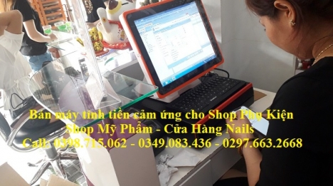 Bán máy tính tiền cảm ứng cho Shop Mỹ Phẩm, Cửa Hàng Phụ Kiện tại Rạch Gía 