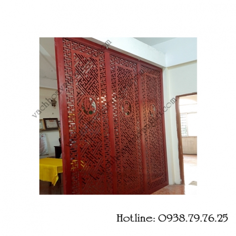 Che cầu thang bằng vách ngăn gỗ hoa văn cnc đẹp mắt