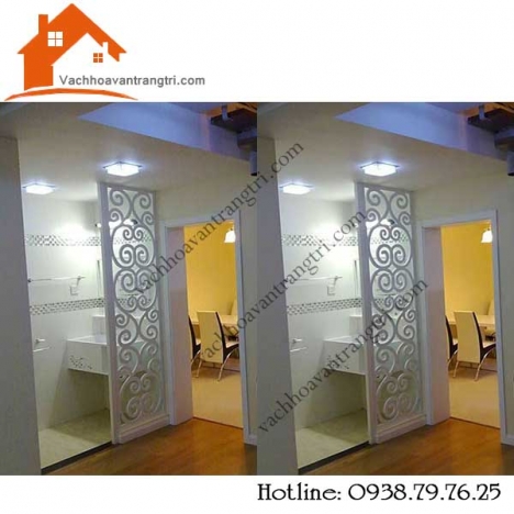 Nhà bếp- phòng bếp đẹp với vách ngăn cnc mới lạ
