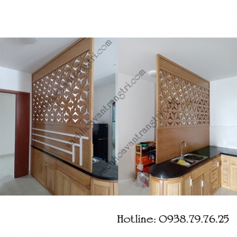 Phòng khách và bếp đẹp giá rẻ hiện đại với mẫu vách ngăn mới