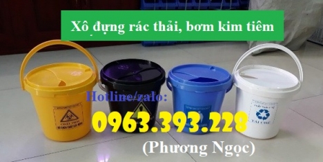 Xô y tế, xô đựng vật sắc nhọn,xô đựng rác thải y tế