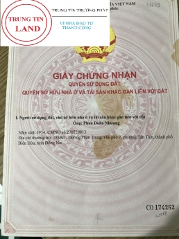 Cần bán Gấp nhà đất 155 m phường Trảng Dài, thành phố biên Hòa.