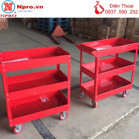 Xe đẩy dụng cụ 3 ngăn