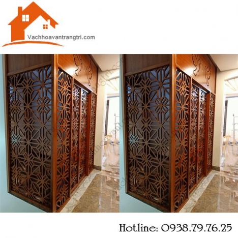 Tóp mẫu trang trí phòng thờ bằng vách ngăn cnc gỗ