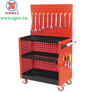 Xe đẩy 3 ngăn có giá treo
