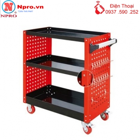 Xe đẩy dụng cụ 3 ngăn