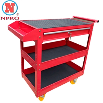 Xe đẩy 3 ngăn có giá treo