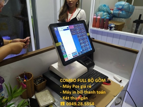 Free công lắp đặt cho quán café ở Tân Bình-HCM, full bộ máy Pos tính tiền giá rẻ