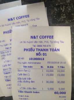 Máy Pos giá rẻ, full bộ thiết bị tính tiền cho quán trà sửa tại Vũng Tàu