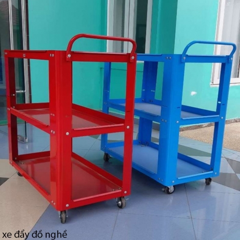 Xe đẩy 3 ngăn có giá treo