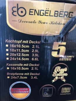Bộ nồi ANGELBERG 6 món 12 chi tiết