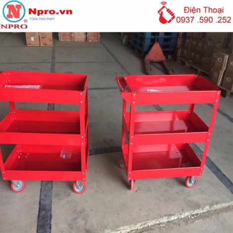 Xe đẩy dụng cụ 3 ngăn