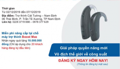 Nâng cấp máy trợ thính miễn phí