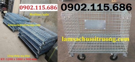 Lồng trữ hàng container,lồng lưới thép,pallet lưới giá rẻ,lồng thép chứa hàng trong kho,