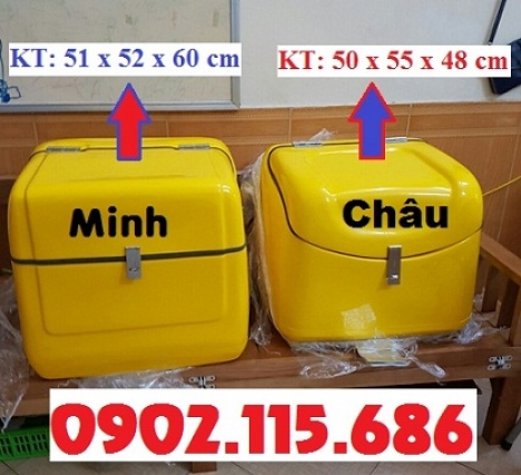 Thùng chở cơm hộp, thùng giao cơm văn phòng, thùng chở cà phê, thùng giao hàng giữ nhiệt,