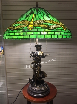 Đèn Tiffany tượng đồng Mỹ