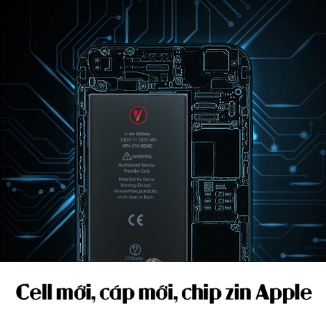 Pin vmas iphone 5/5S/5SE chính hãng tương thích với mọi IOS - Bh 18 tháng