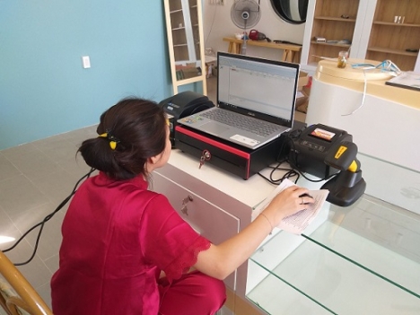 Setup tận nơi cho cửa hàng tạp hóa tại Vĩnh Long full bộ máy tính tiền giá rẻ