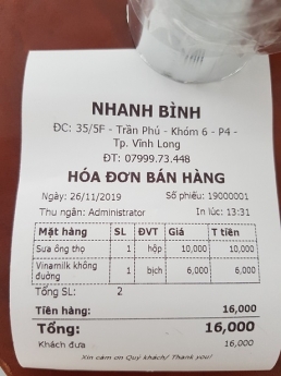 Setup full bộ máy tính tiền giá rẻ tận nơi cho cửa hàng tạp hóa tại Vĩnh Long