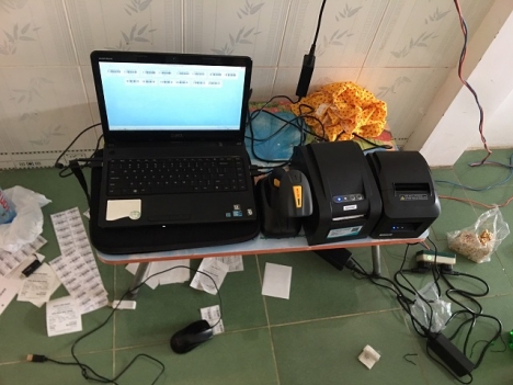 Setup tận nơi cho cửa hàng tạp hóa tại Vĩnh Long full bộ máy tính tiền giá rẻ
