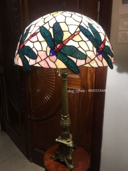 Đèn Tiffany chân đồng Pháp cổ